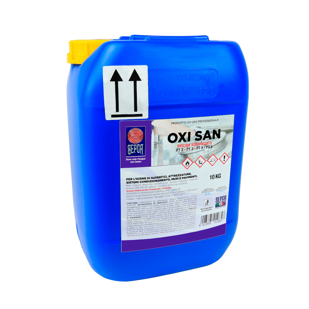 Detergente OXI SAN biocida autorizzato